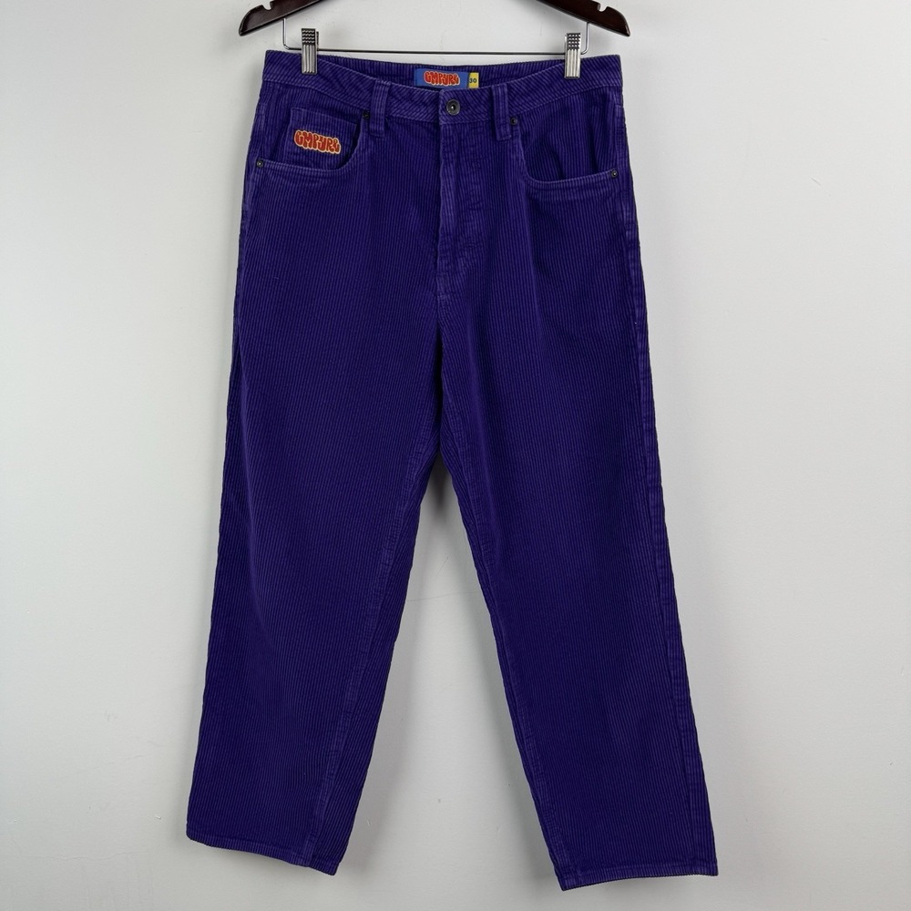 Empyre Corduroy Pants Mens 30 Purple Baggy Wide Leg Skate Streetwear Rave Y2K